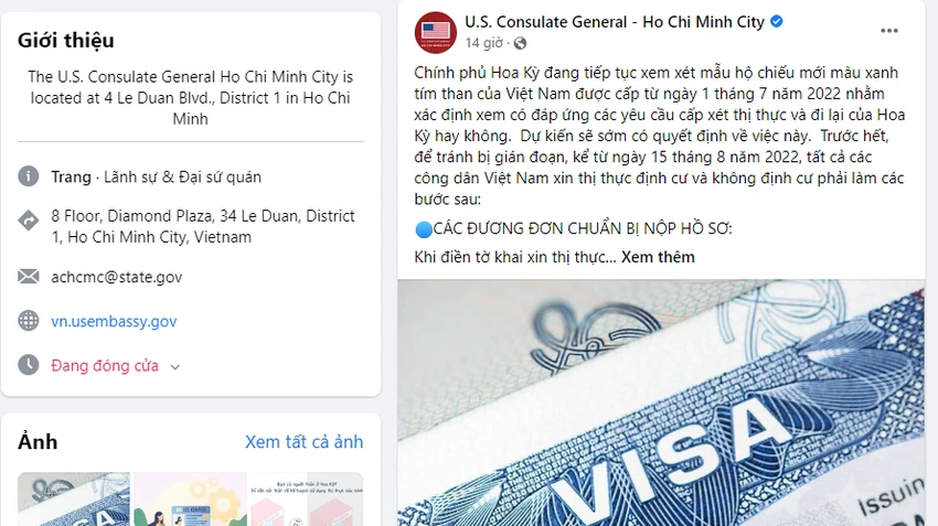 Thông báo của Lãnh sự quán Hoa Kỳ tại TP.HCM Thông báo của Lãnh sự quán Hoa Kỳ tại TP.HCM