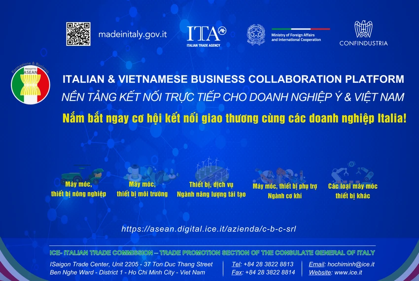 Ra mắt trang thông tin kết nối trực tiếp doanh nghiệp Việt-Ý ảnh 1 Ra mắt trang thông tin kết nối trực tiếp doanh nghiệp Việt-Ý ảnh 1