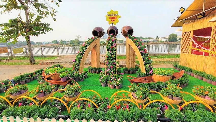 chợ hoa xuân Bình Điền