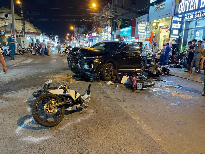 Hiện trường tai nạn. Ảnh: CM Hiện trường tai nạn. Ảnh: CM