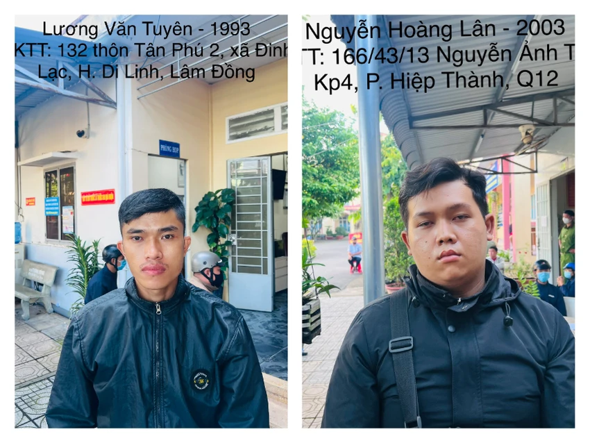 Lương Văn Tuyên và Nguyễn Hoàng Lân đang bị công an tạm giữ để phục vụ công tác điều tra. Ảnh: CTV Lương Văn Tuyên và Nguyễn Hoàng Lân đang bị công an tạm giữ để phục vụ công tác điều tra. Ảnh: CTV