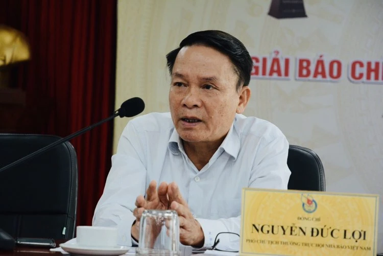 Ông Nguyễn Đức Lợi, Phó Chủ tịch Thường trực Hội đồng Giải Báo chí Quốc gia Lần thứ XVII- Năm 2022, Phó Chủ tịch Thường trực Hội Nhà báo Việt Nam. Ảnh: Ngô Khiêm/ hoinhabao.vn Ông Nguyễn Đức Lợi, Phó Chủ tịch Thường trực Hội đồng Giải Báo chí Quốc gia Lần thứ XVII- Năm 2022, Phó Chủ tịch Thường trực Hội Nhà báo Việt Nam. Ảnh: Ngô Khiêm/ hoinhabao.vn
