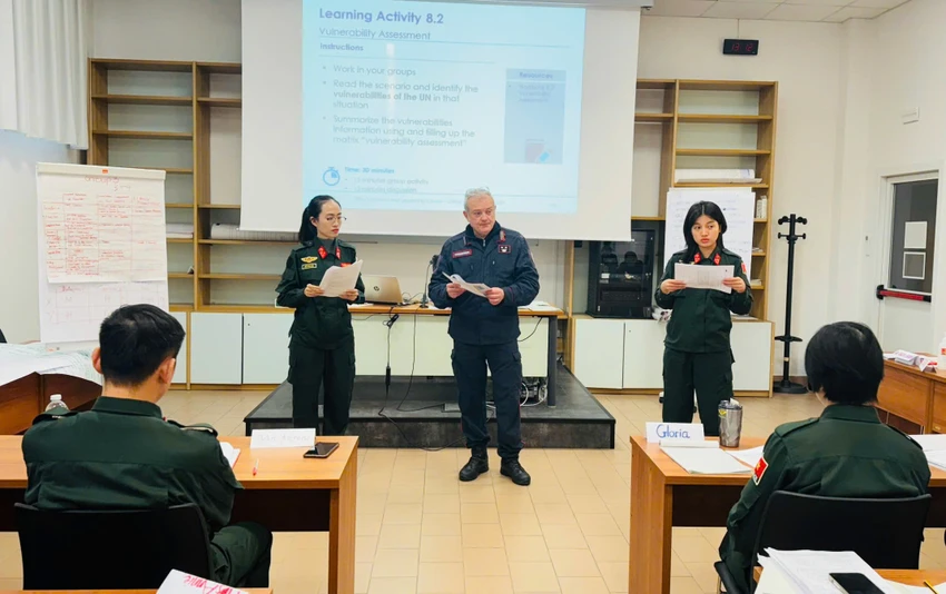 26 sĩ quan Công an Việt Nam dự hội thảo Gìn giữ hoà bình tại Italia
