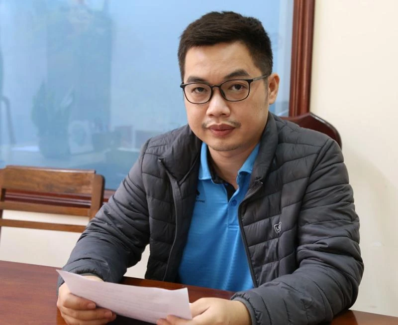 Đặng Văn Quân tại cơ quan côn an. Ảnh: CA Đặng Văn Quân tại cơ quan côn an. Ảnh: CA