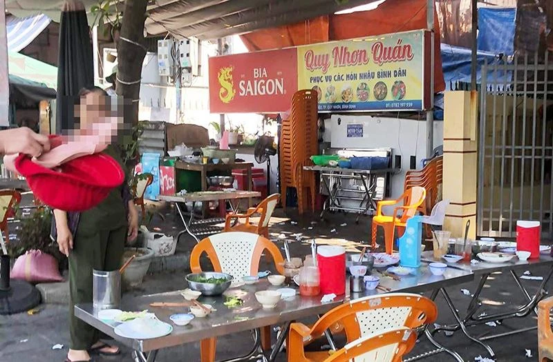 Quán bánh xèo xảy ra vụ đánh thực khách. Ảnh: LH Quán bánh xèo xảy ra vụ đánh thực khách. Ảnh: LH