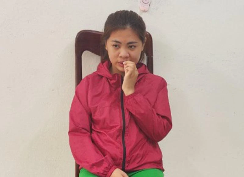 Nguyễn Thị Kim Chi tại cơ quan công an. Ảnh: CACC Nguyễn Thị Kim Chi tại cơ quan công an. Ảnh: CACC