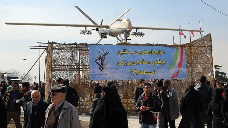 Máy bay không người lái Shahed 129 của Iran. Ảnh: AFP Máy bay không người lái Shahed 129 của Iran. Ảnh: AFP