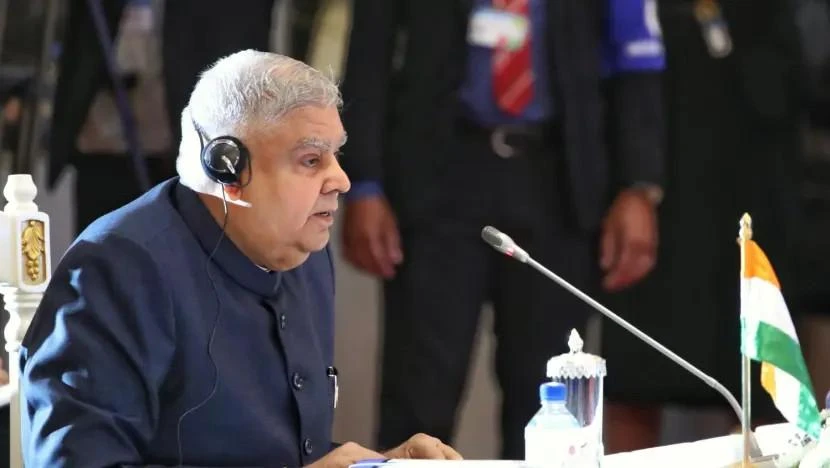 Phó Tổng thống Ấn Độ Jagdeep Dhankar tại Hội nghị Cấp cao ASEAN-Ấn Độ ở thủ đô Phnom Penh (Campuchia) ngày 12-11. Ảnh: CHANEL NEWSASIA Phó Tổng thống Ấn Độ Jagdeep Dhankar tại Hội nghị Cấp cao ASEAN-Ấn Độ ở thủ đô Phnom Penh (Campuchia) ngày 12-11. Ảnh: CHANEL NEWSASIA
