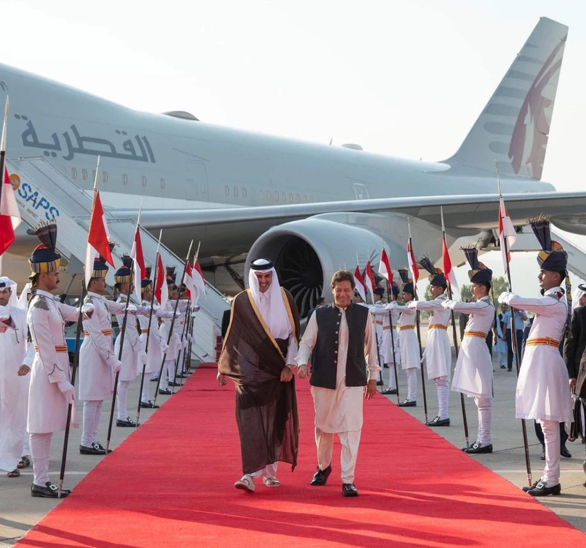 Quốc vương Qatar Sheikh Tamim bin Hamad Al Thani và cựu Thủ tướng Pakistan Imran Khan. Ảnh: INSTAGRAM Quốc vương Qatar Sheikh Tamim bin Hamad Al Thani và cựu Thủ tướng Pakistan Imran Khan. Ảnh: INSTAGRAM