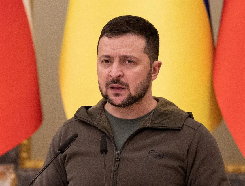 Tổng thống Ukraine Volodymyr Zelensky phát biểu tại một cuộc họp báo ở thủ đô Kiev (Ukraine) ngày 31-10. Ảnh: REUTERS Tổng thống Ukraine Volodymyr Zelensky phát biểu tại một cuộc họp báo ở thủ đô Kiev (Ukraine) ngày 31-10. Ảnh: REUTERS