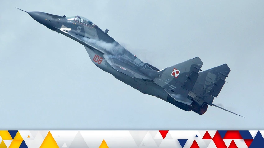 Tiêm kích MiG-29 của Ba Lan. Ảnh: SKY NEWS Tiêm kích MiG-29 của Ba Lan. Ảnh: SKY NEWS