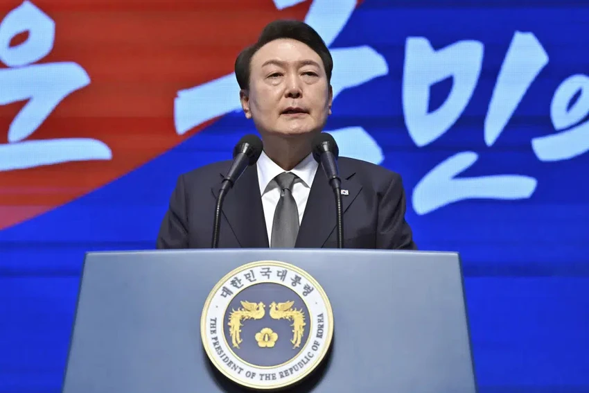 Tổng thống Hàn Quốc Yoon Suk-yeol. Ảnh: AP Tổng thống Hàn Quốc Yoon Suk-yeol. Ảnh: AP