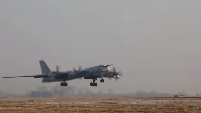 Máy bay ném bom chiến lược Topulev Tu-95MS. Ảnh: REUTERS Máy bay ném bom chiến lược Topulev Tu-95MS. Ảnh: REUTERS