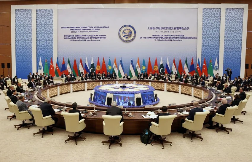 Hội nghị thượng đỉnh của Tổ chức Hợp tác Thượng Hải vào năm 2022. Ảnh: REUTERS Hội nghị thượng đỉnh của Tổ chức Hợp tác Thượng Hải vào năm 2022. Ảnh: REUTERS