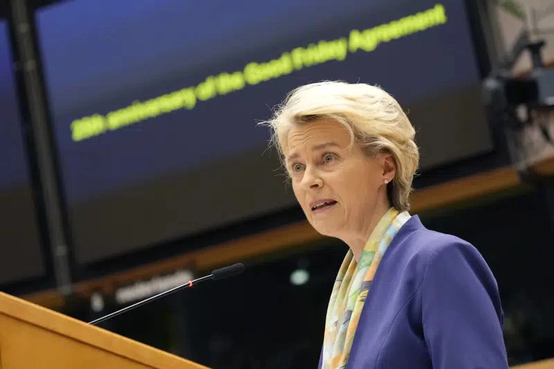 Chủ tịch Ủy ban châu Âu Ursula von der Leyen. Ảnh: AP Chủ tịch Ủy ban châu Âu Ursula von der Leyen. Ảnh: AP