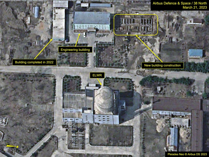 Ảnh vệ tinh mới về khu phức hợp hạt nhân Yongbyon do 38 North công bố ngày 1-4. Ảnh: 38 NORTH