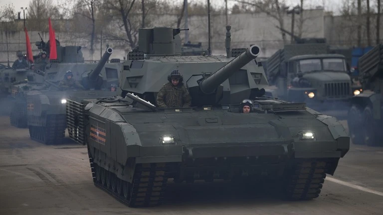 "Siêu tăng" T-14 Armata, xe tăng chiến đấu chủ lực của Nga. Ảnh: SPUTNIK