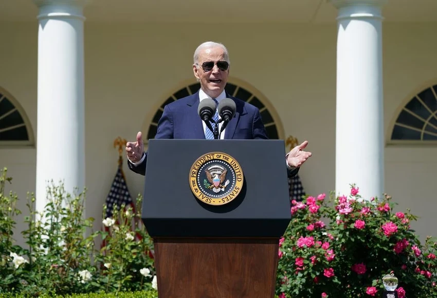 Tổng thống Mỹ Joe Biden trong một sự kiện tại Nhà Trắng (thủ đô Washington D.C, Mỹ) ngày 24-4. Ảnh: REUTERS Tổng thống Mỹ Joe Biden trong một sự kiện tại Nhà Trắng (thủ đô Washington D.C, Mỹ) ngày 24-4. Ảnh: REUTERS
