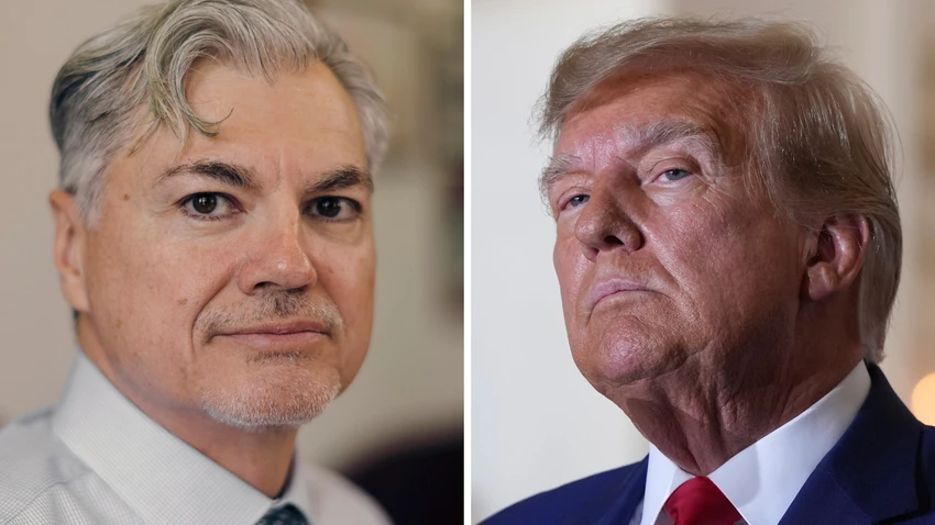 Thẩm phán Juan Merchan (trái) và Cựu Tổng thống Mỹ Donald Trump. Ảnh: THE NEW YORK TIMES Thẩm phán Juan Merchan (trái) và Cựu Tổng thống Mỹ Donald Trump. Ảnh: THE NEW YORK TIMES