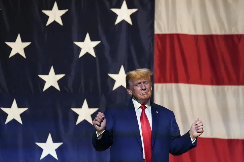 Cựu Tổng thống Mỹ Donald Trump phát biểu tại đại hội cấp bang của đảng Cộng hòa tại Georgia hôm 10-6. Ảnh: AP Cựu Tổng thống Mỹ Donald Trump phát biểu tại đại hội cấp bang của đảng Cộng hòa tại Georgia hôm 10-6. Ảnh: AP