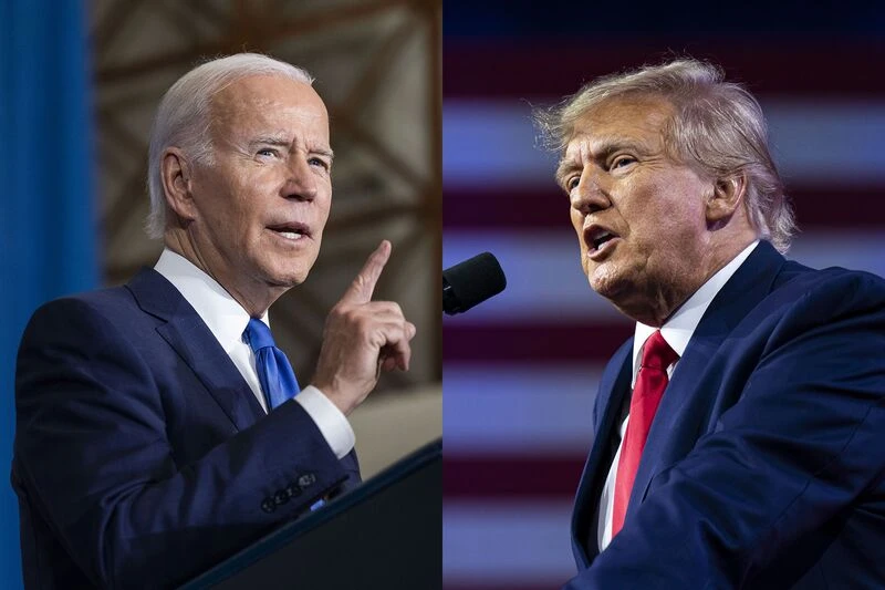 Tổng thống Mỹ Joe Biden và cựu Tổng thống Mỹ Donald Trump. Ảnh: BLOOMBERG Tổng thống Mỹ Joe Biden và cựu Tổng thống Mỹ Donald Trump. Ảnh: BLOOMBERG