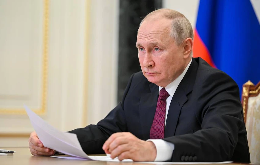 Tổng thống Nga Vladimir Putin trong cuộc họp trực tuyến của Hội đồng An ninh Nga ngày 21-7. Ảnh: TASS Tổng thống Nga Vladimir Putin trong cuộc họp trực tuyến của Hội đồng An ninh Nga ngày 21-7. Ảnh: TASS