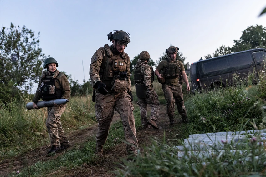 Binh sĩ Ukraine tại TP Bakhmut, tỉnh Donetsk, miền đông Ukraine ngày 22-7. Ảnh: ANADOLU AGENCY