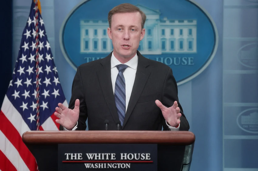Cố vấn an ninh quốc gia Nhà Trắng Jake Sullivan phát biểu tại cuộc họp báo ở Nhà Trắng, thủ đô Washington D.C (Mỹ) ngày 5-9. Ảnh: REUTERS