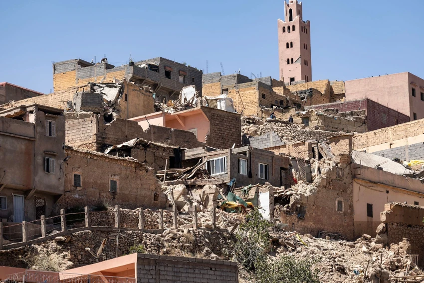 Một khu vực của TP Marrakech (Morocco) bị động đất tàn phá ngày 9-9. Ảnh: AFP Một khu vực của TP Marrakech (Morocco) bị động đất tàn phá ngày 9-9. Ảnh: AFP