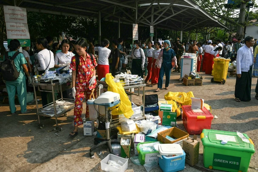 Động đất Myanmar: Chính quyền kêu gọi cộng động quốc tế hỗ trợ, ông Trump hứa giúp