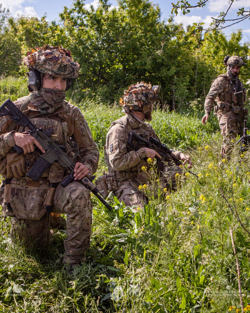 Quân đoàn Azov số 1 thuộc Vệ binh Quốc gia Ukraine. Ảnh: X