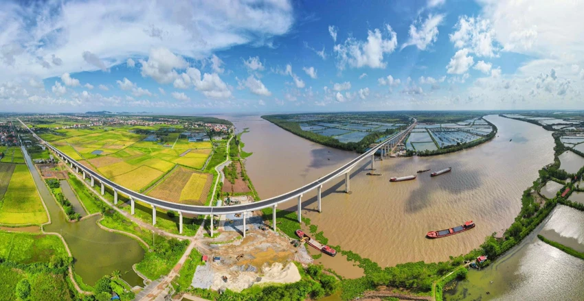 Cầu Văn Úc trên tuyến đường bộ ven biển Hải Phòng - Thái Bình