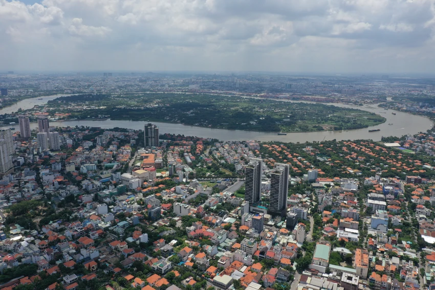 Bán đảo Thanh Đa, một trong những khu vực sông Sài Gòn chảy qua, được liên danh tư vấn đề xuất phát triển một công viên trung tâm đa chức năng. Ảnh: KC