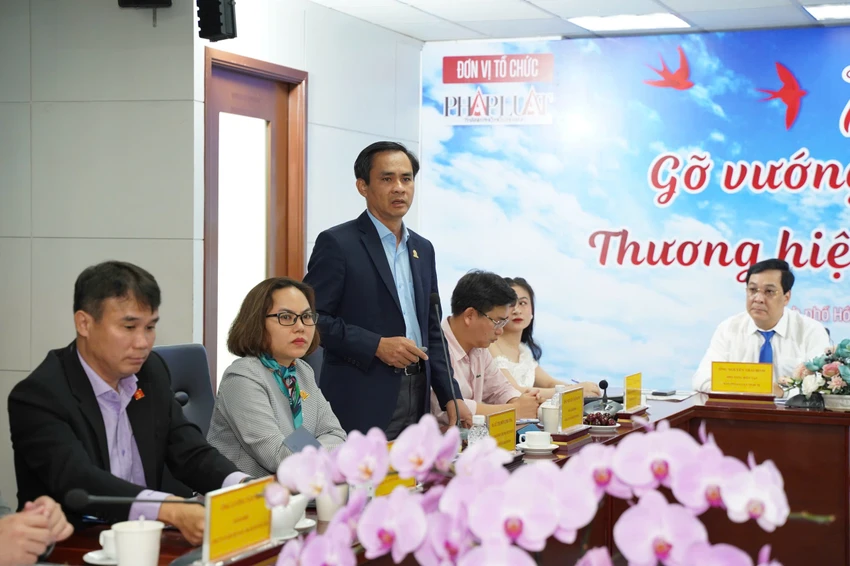 Ông Nguyễn Thanh Hải, Tổng Giám đốc Công ty Yến sào Khánh Hòa phát biểu và cho biết vấn nạn yến giả đang rất nhức nhối. Ảnh: THUẬN VĂN
