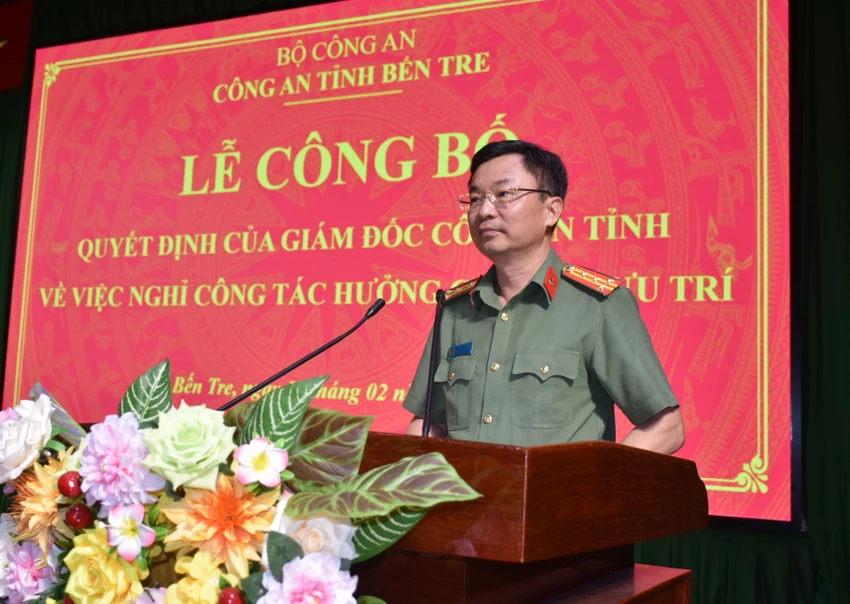 25 lãnh đạo cấp phòng, cấp huyện Công an tỉnh Bến Tre xin nghỉ hưu trước tuổi
