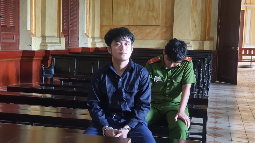 Bị cáo Bành Tất Hoài tại phiên tòa phúc thẩm. ẢNH: SONG MAI