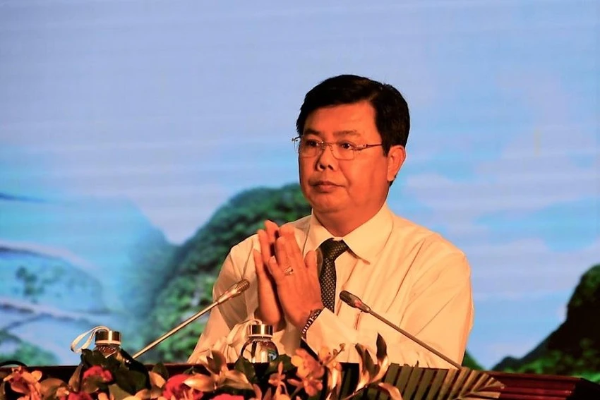 Ông Nguyễn Tiến Hải, Bí thư Tỉnh ủy Cà Mau phát biểu tại Hội nghị. Ảnh: CTV.